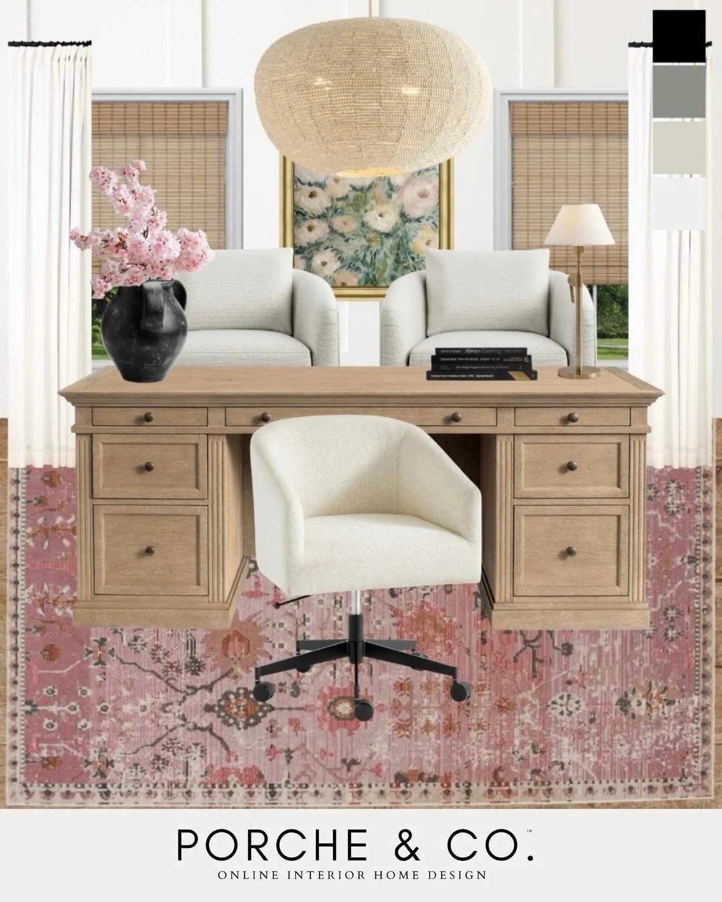 ✨ Swipe to bring this Modern Classic Home Office to life ✨
We make decorating your home effortless with our pre-styled, easily shoppable Curated Collections &mdash; designed to help you create timeless spaces that feel polished yet inviting.

Comment
