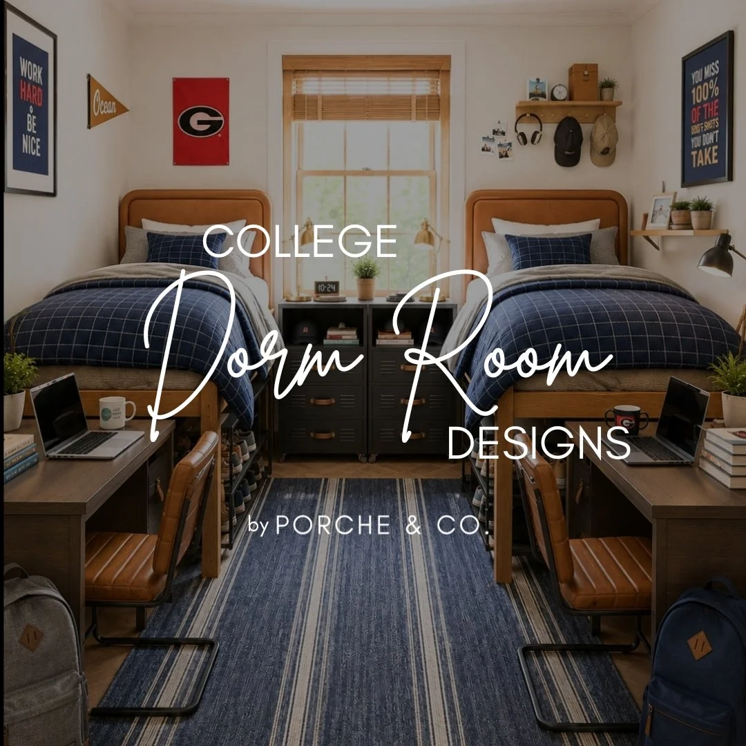 Dorm Room Decorating Tips and Designs from the Porche &amp; Co. Interior Design Team