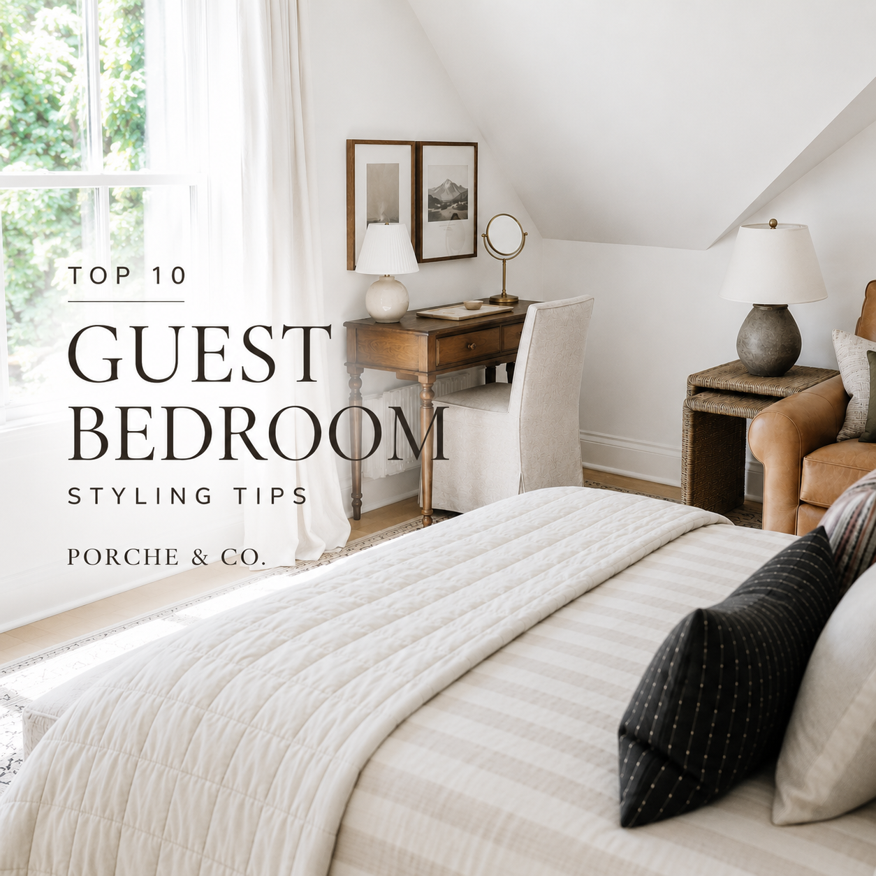 Top 10 Guest Bedroom Styling Tips from the Porche &amp; Co. Interior Design Team