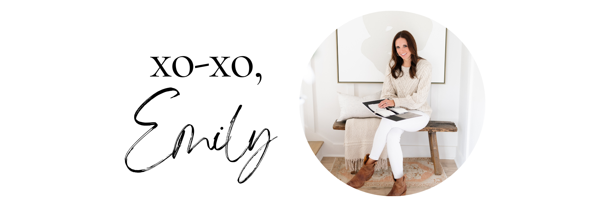 emily picture and xoxo signature footer