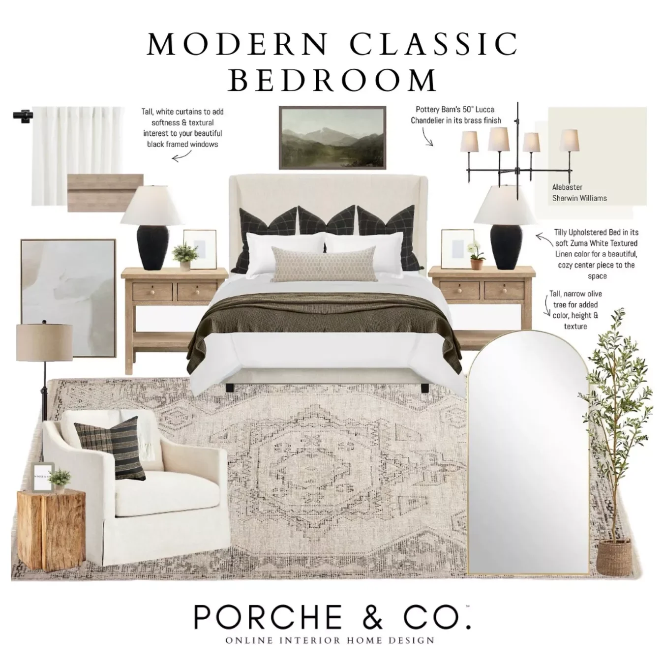 Modern Classic Transitional Bedroom Interior Design