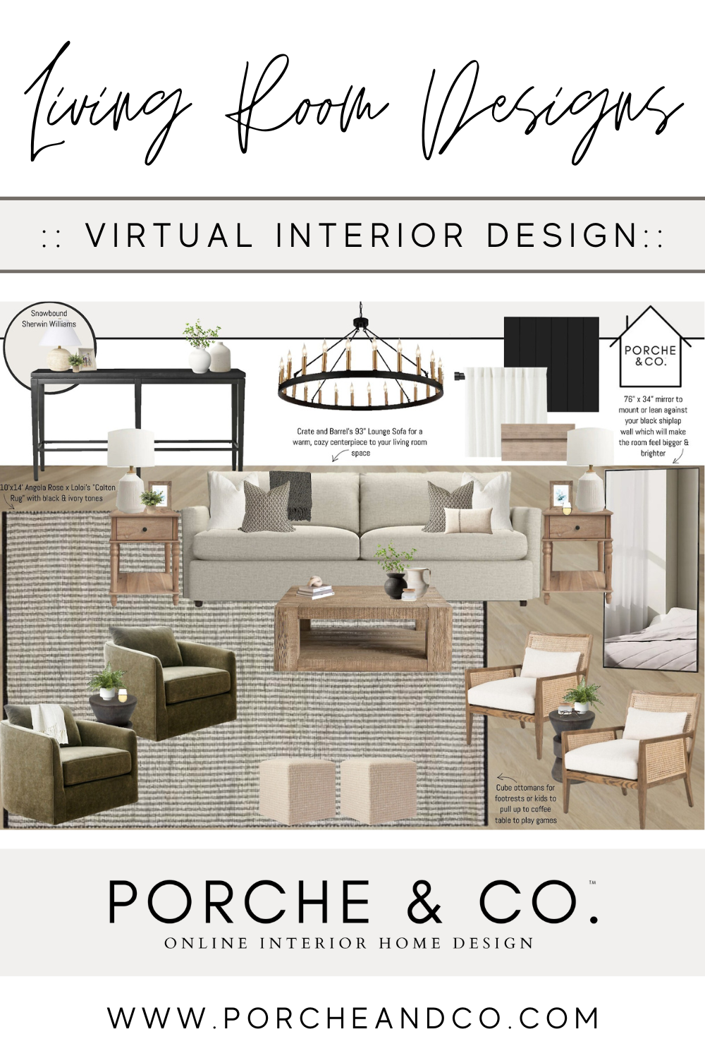 Designs of the Week :: Modern Classic Living Room Designs — Porche & Co.