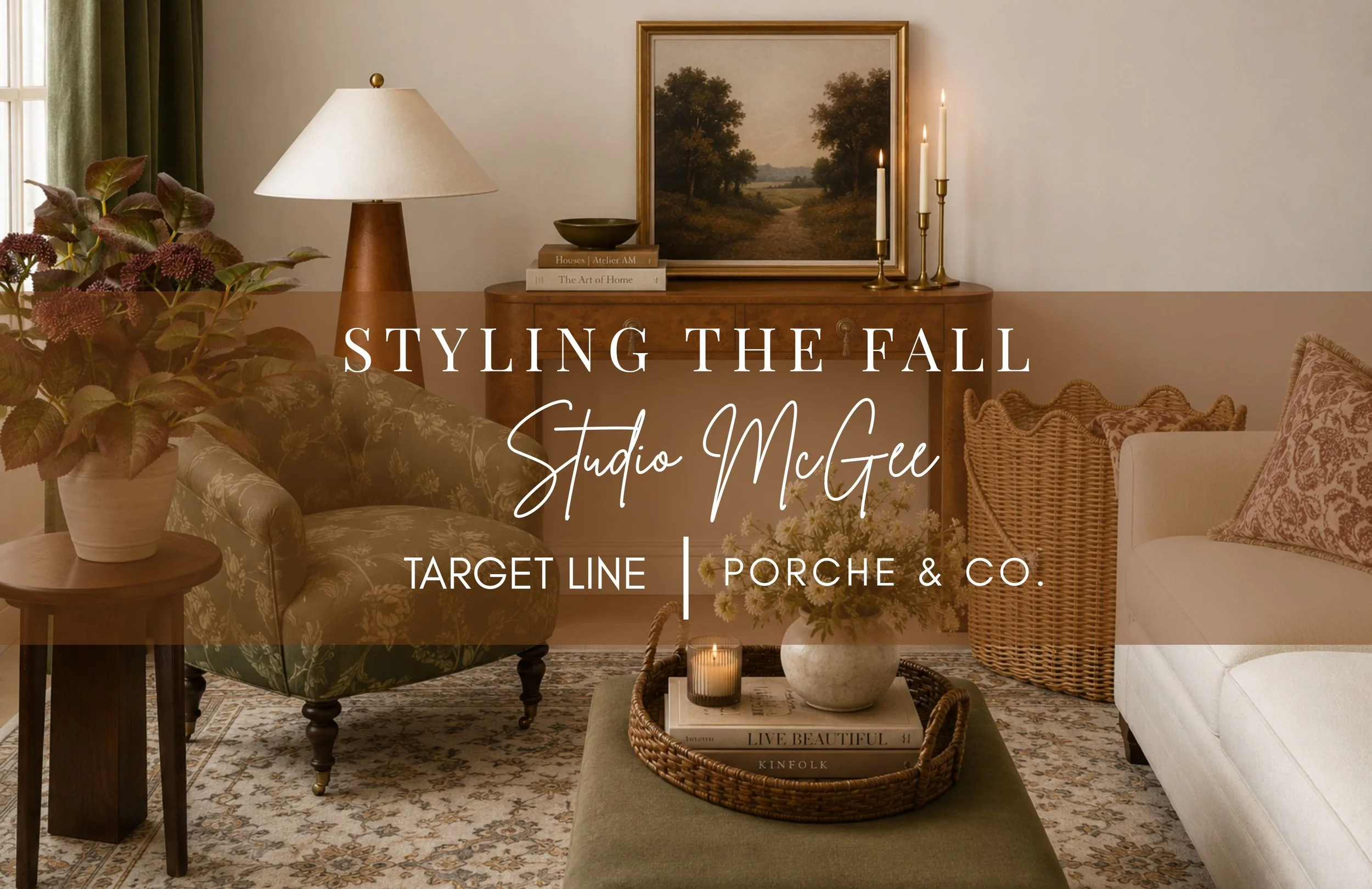 warm living room design with target finds