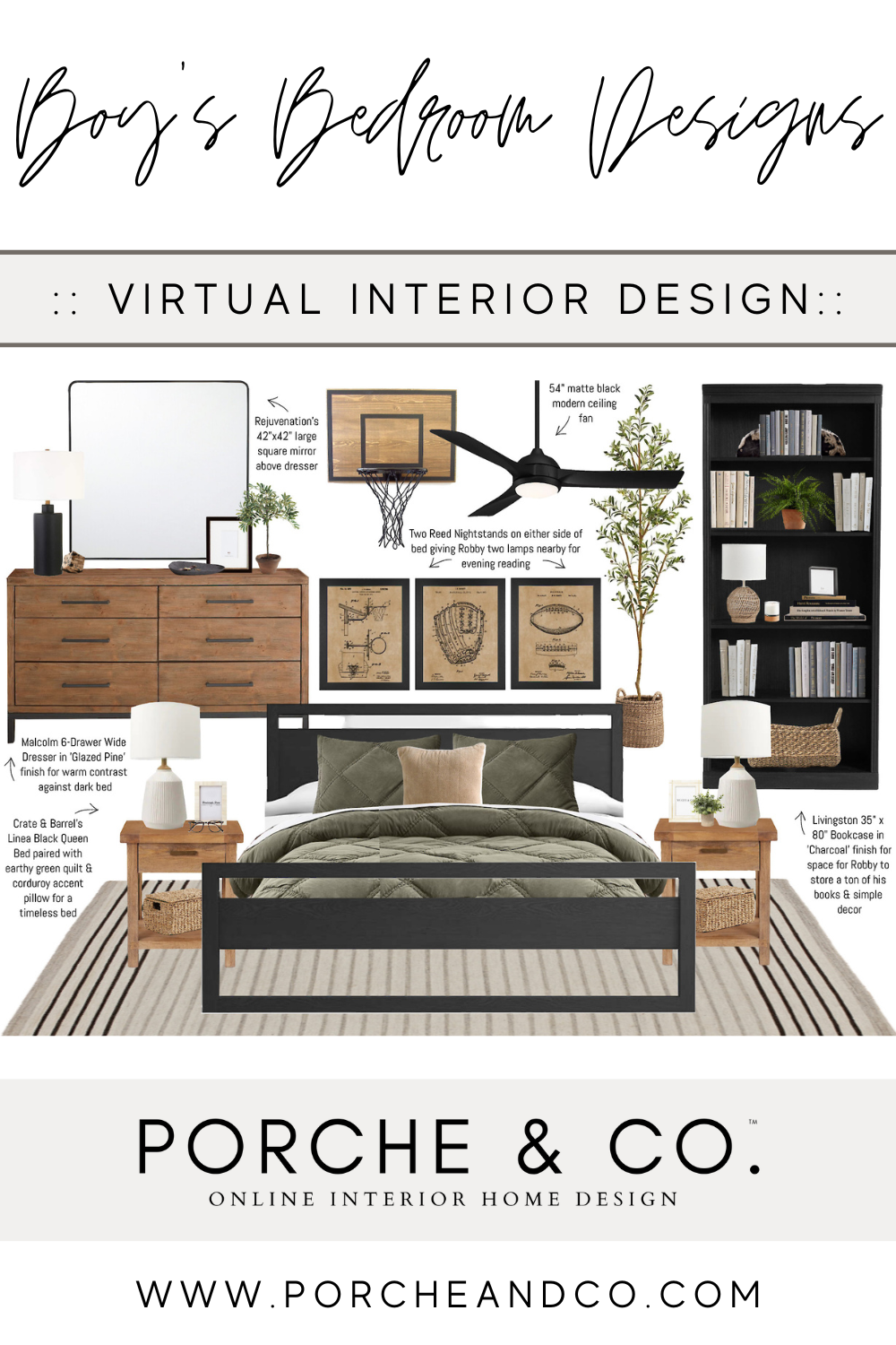 Designs of the Week :: Modern Classic Boy's Bedroom Designs — Porche & Co.
