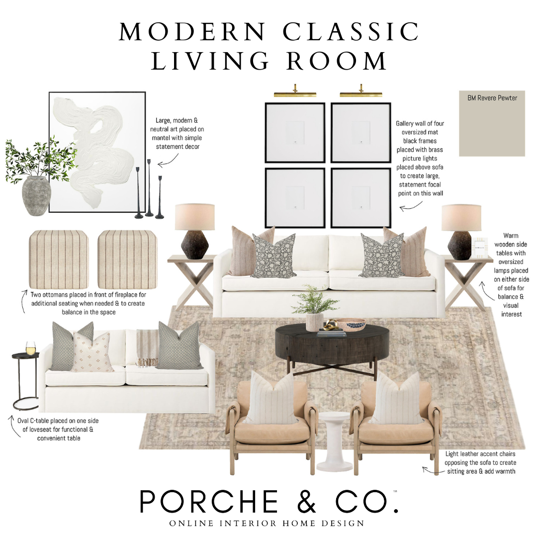 Designs of the Week :: Modern Classic Living Room Designs — Porche & Co.