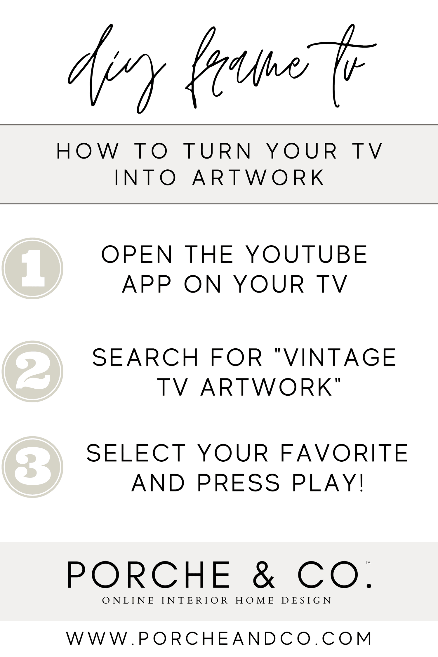 DIY Frame TV Hack :: How to Turn Your TV into Artwork — Porche & Co.