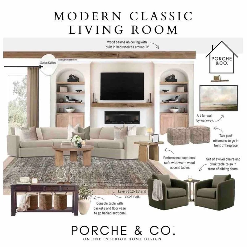 Modern Classic Transitional Living Room