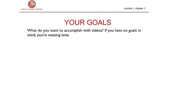 Video Goal Setting and Competitor Research