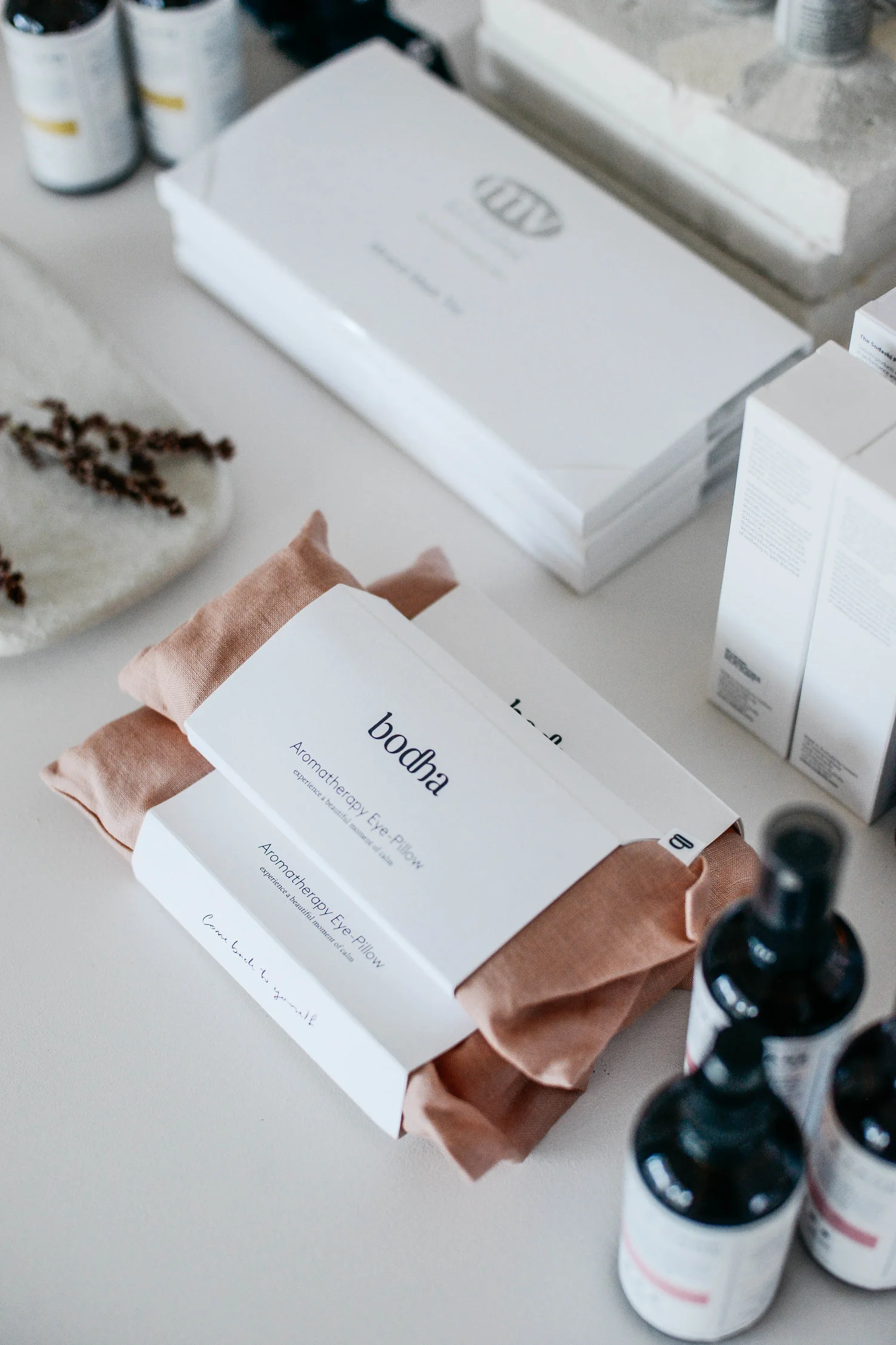Stacey meticulously selects the products used at Little Company based on the source and quality of ingredients, efficacy of product, cost the the environment and scent. Creative Direction, Interior Styling and Photography by Bobby Clark