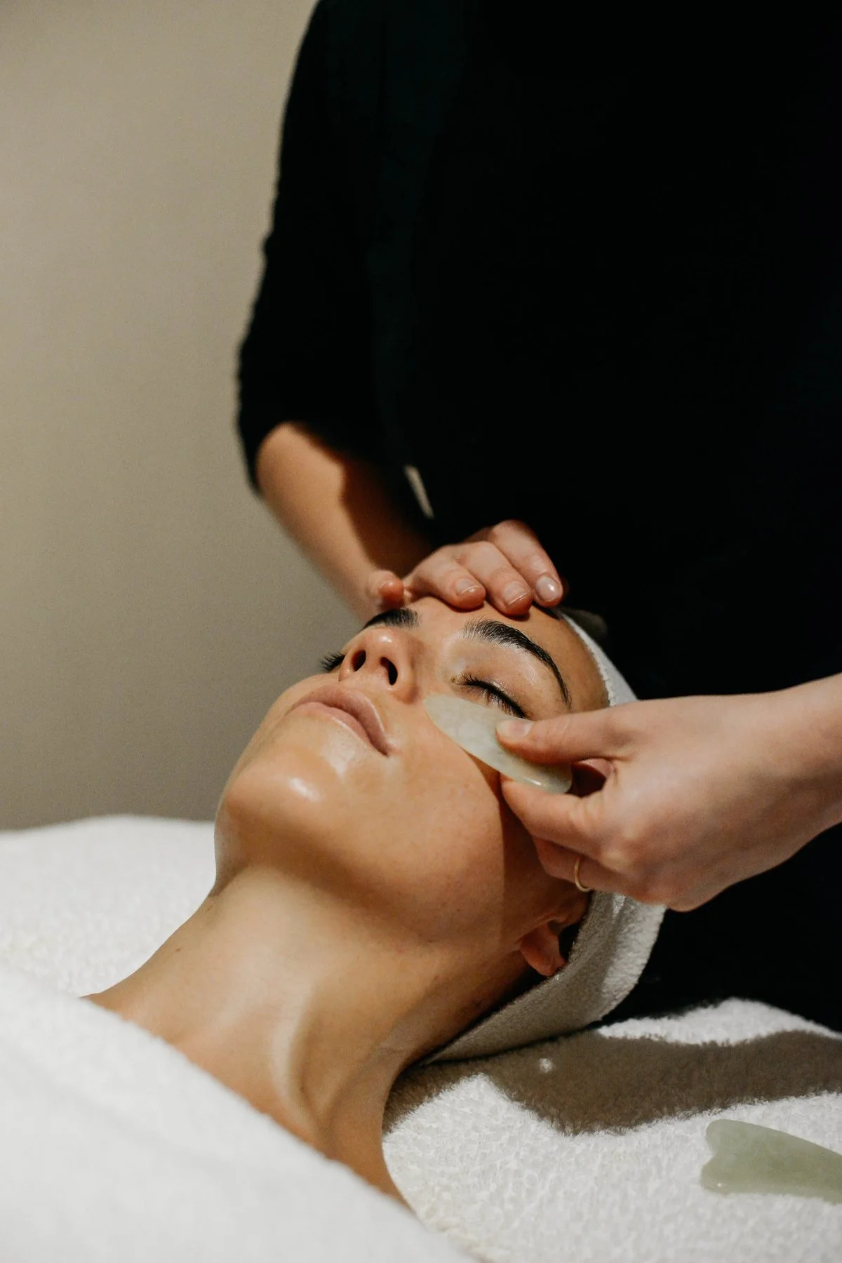 Stacey believes that simply closing our eyes is something that should be done more throughout the day to check-in and achieve a sense of calm. Photograph via Little Company .