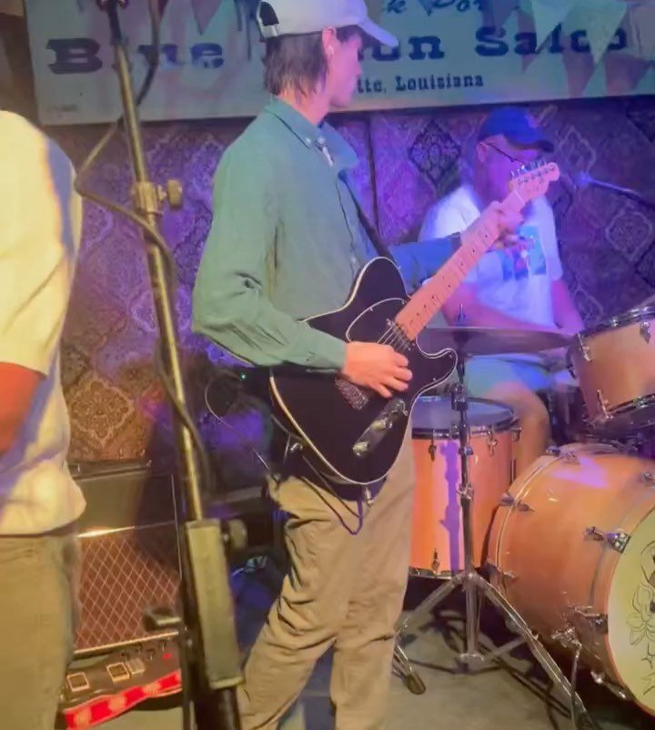 Did you guys know James is the best guitarist in Magic Crawfish?! Come out to our show at the Blue Moon this Saturday with @thedebtorsmusic and @pepperwoodband because we&rsquo;ll be featuring our friend Mista James in a way you&rsquo;ve never seen b