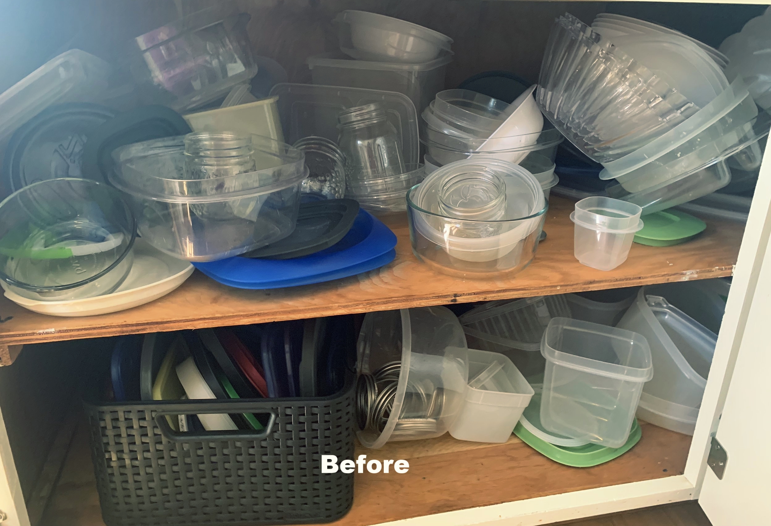 Storage containers before