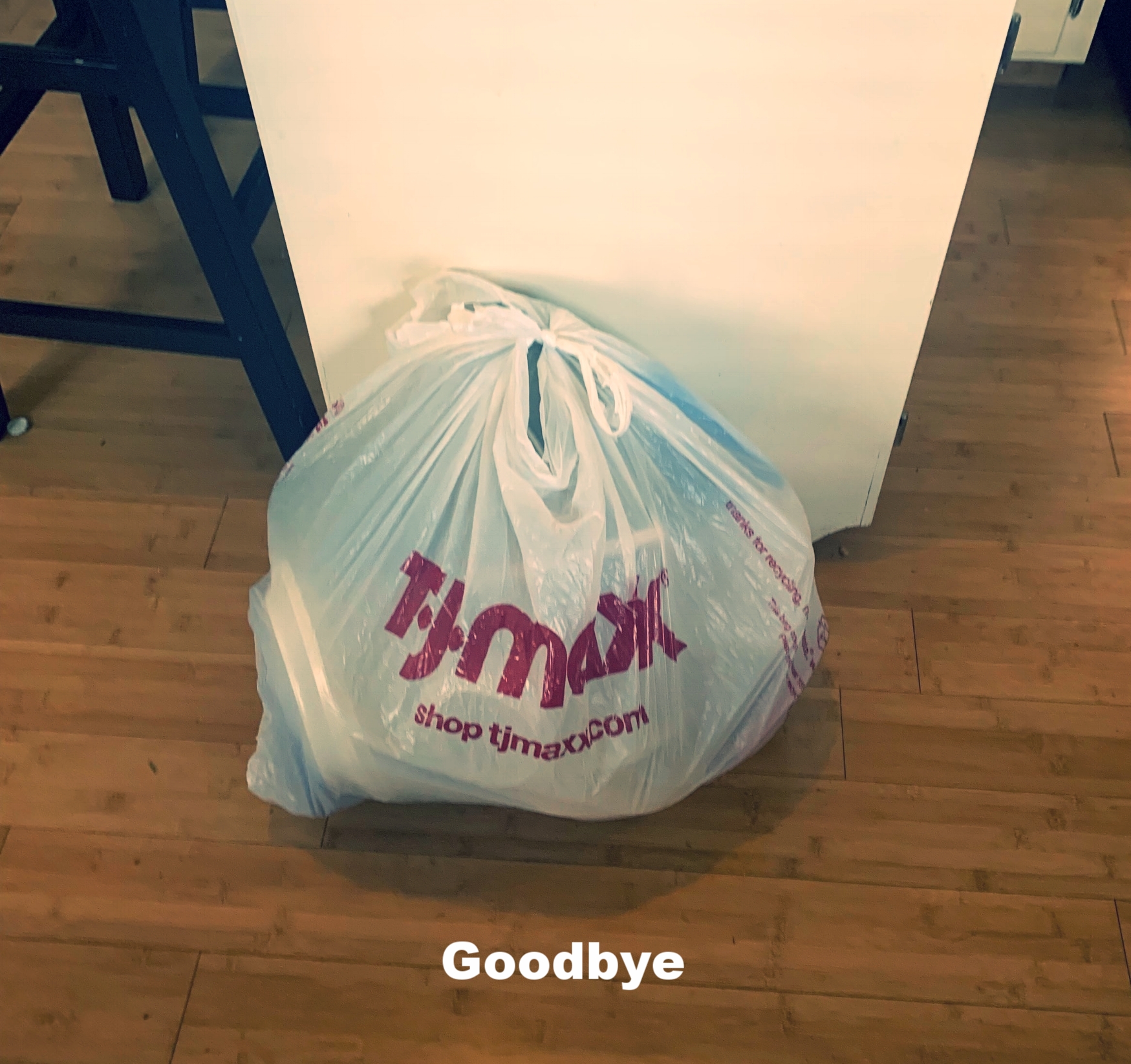 All the containers I got rid of. It feels so good to not have all those containers cluttering up my space. P.S. that was not a small shopping bag at T.J.Maxx