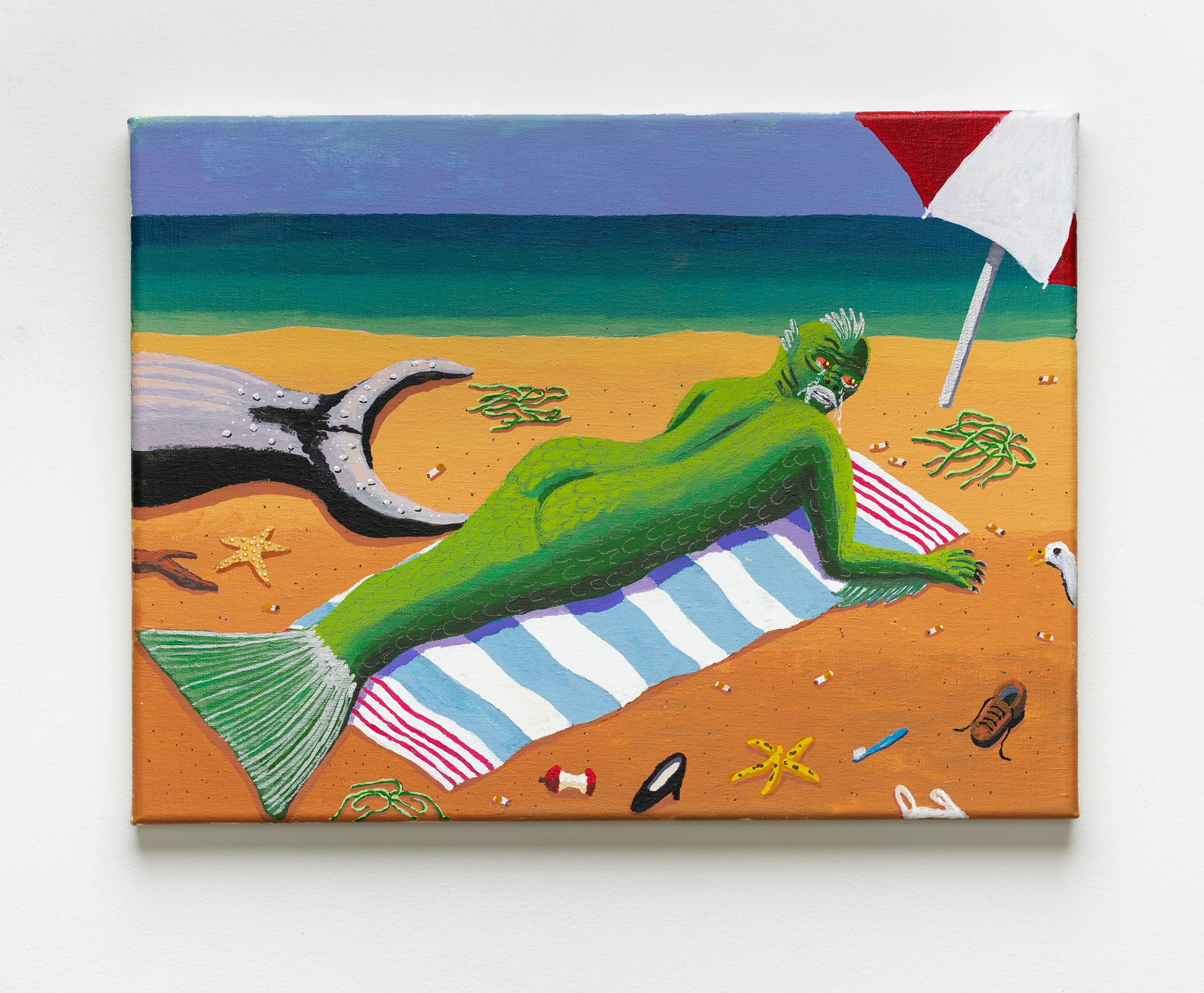 A Creature open to metaphors, acrylic on canvas, 12”x16”, 2018 Photo by Mario Gallucci, courtesy the artist and Upfor