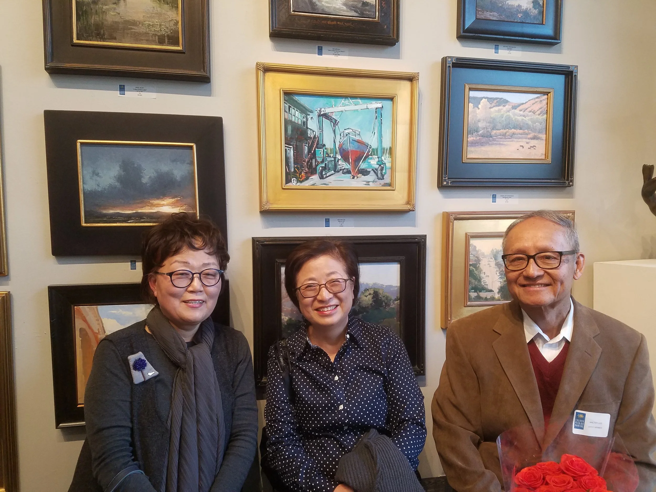 Walter with Angela and Youngsook.