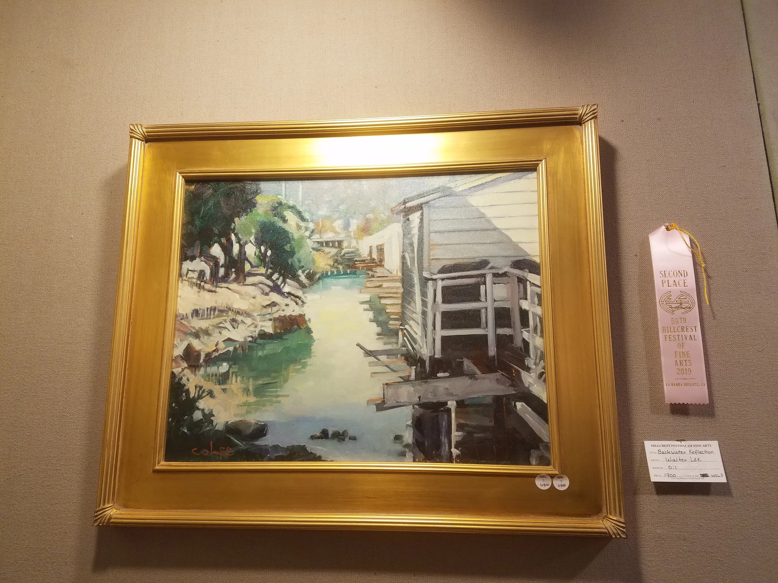 Backwater Reflection, Second Place winner, Oil, 16x20