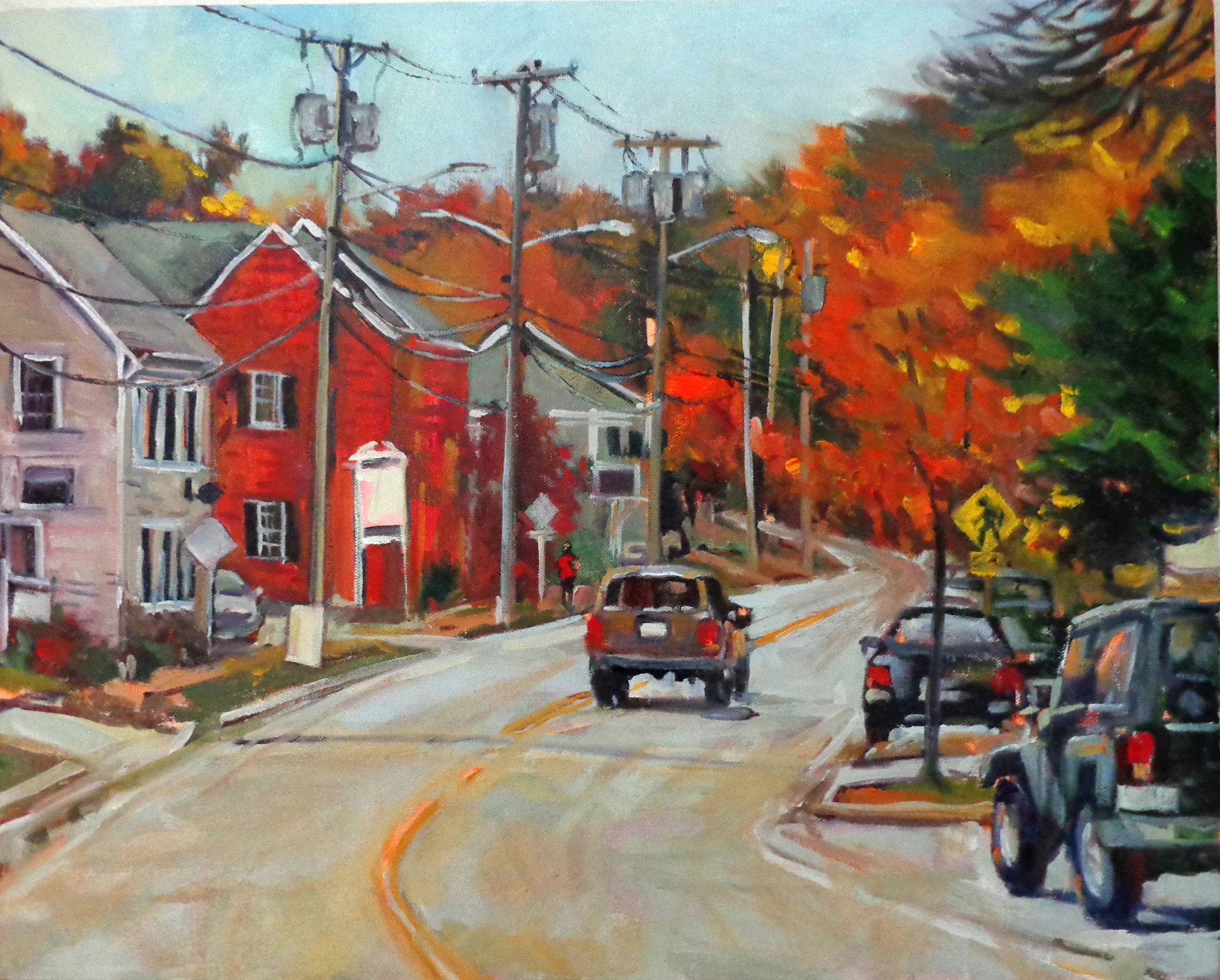 Walter Lee, Autumnal Drive, Oil, 16x20, 2019