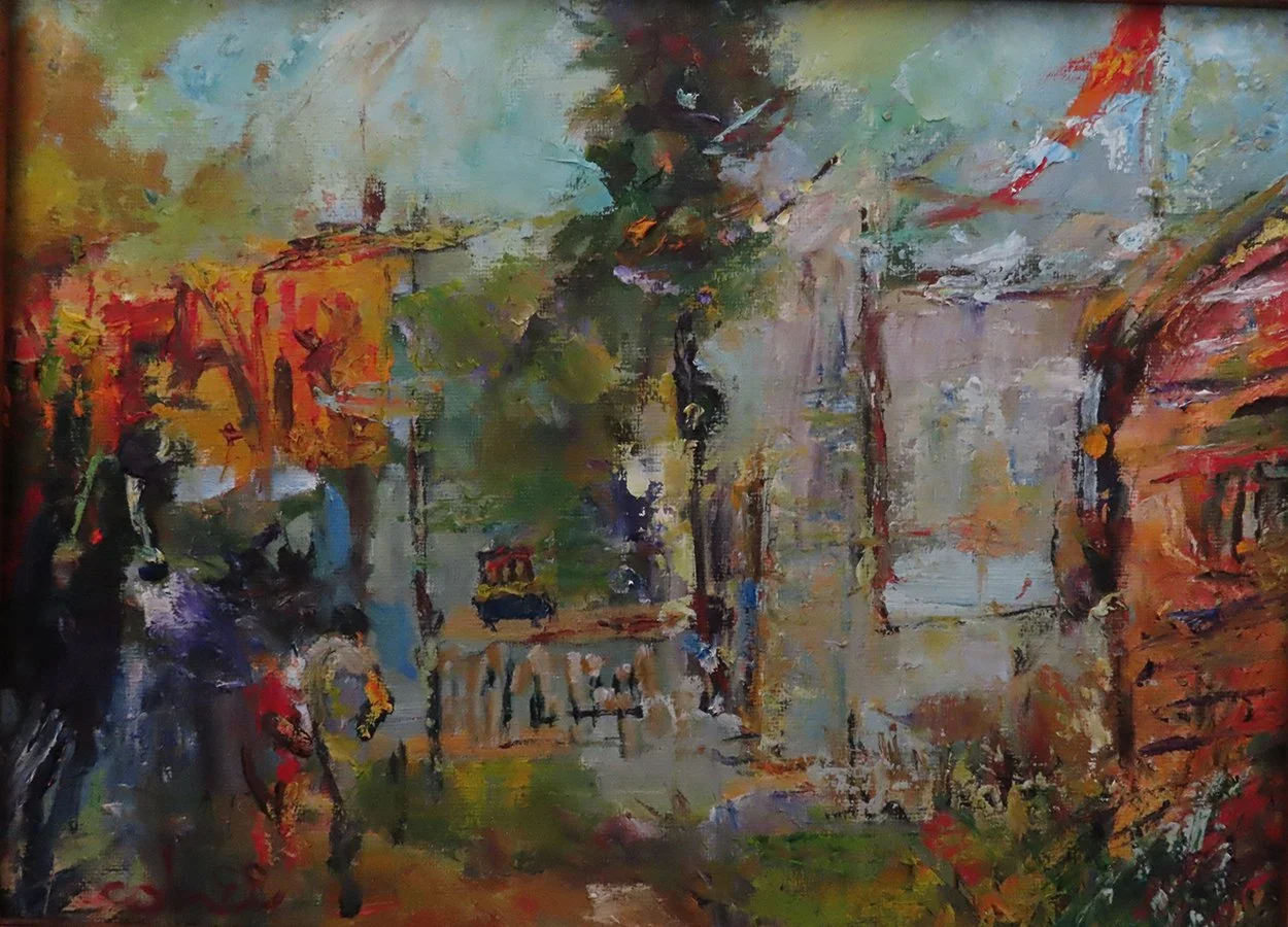 Festival Entry 9x12 Oil