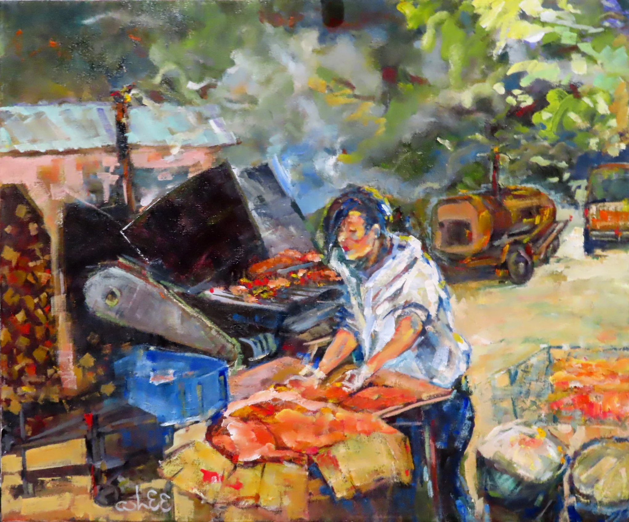 Firepit BBQ 20x24 Oil