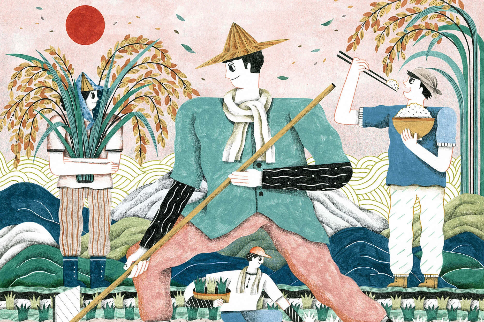 2018夏至大稻埕艺术节作品《呷奔》。