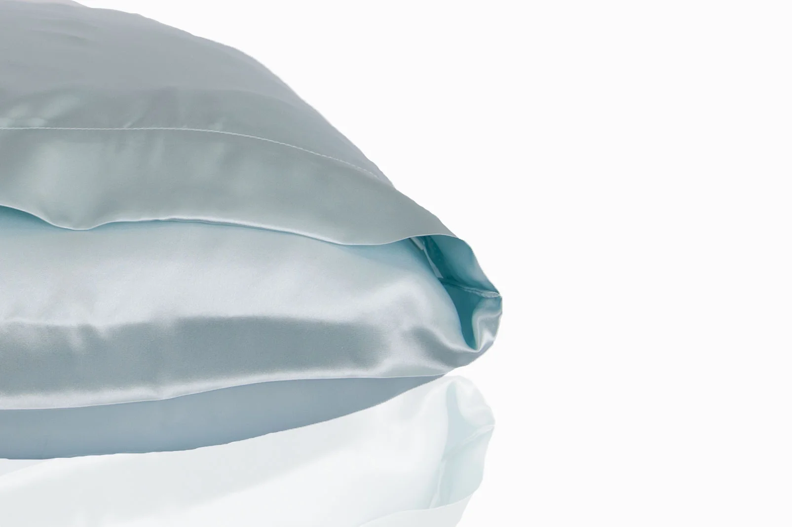 pure silk envelope style pillowcase in mist blue