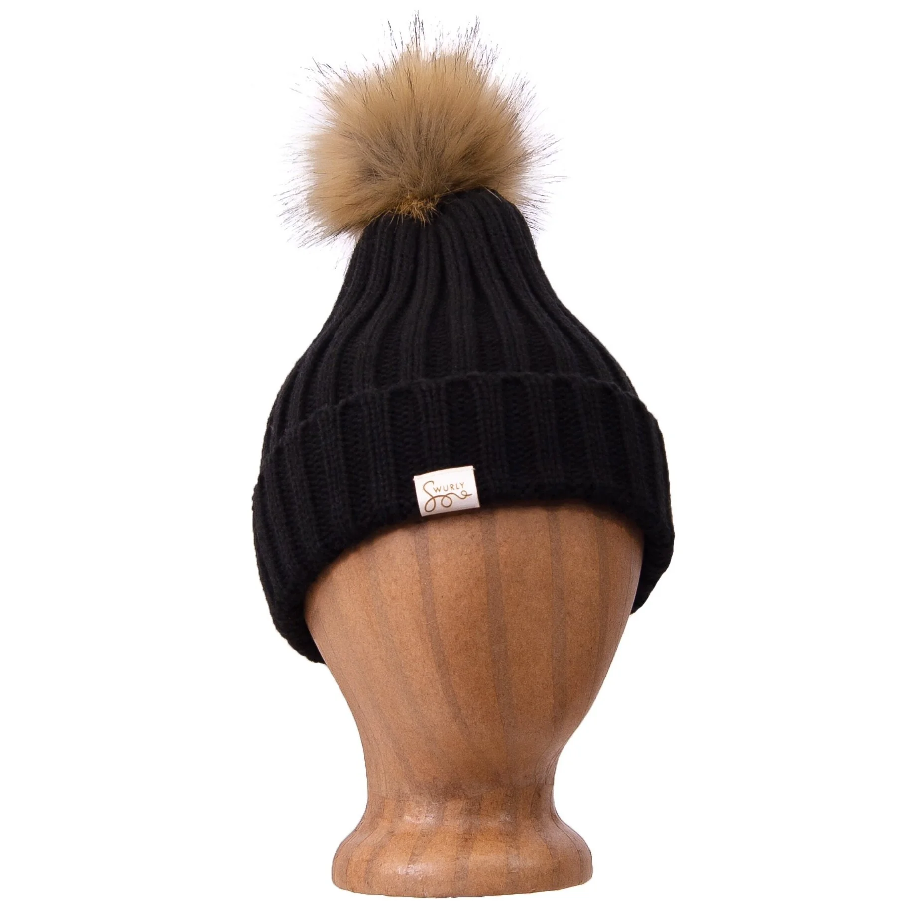 Silk Lined Wool Beanie With Removable 