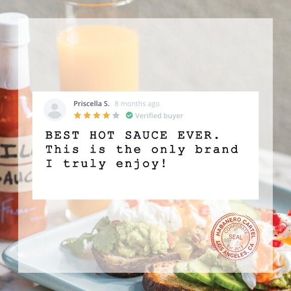 Big thank you to Priscella S. for the support!⁠
⁠
⁠
⁠
⁠
⁠
⁠
⁠
#killsauce #habanerocartel #habanero #foodporn #hotsauce #hotandspicy #spicysauce #spiceitup #instafood #foodie #food #foodgasm #delicious #yummy #foodstagram #madeincalifornia #calimade #