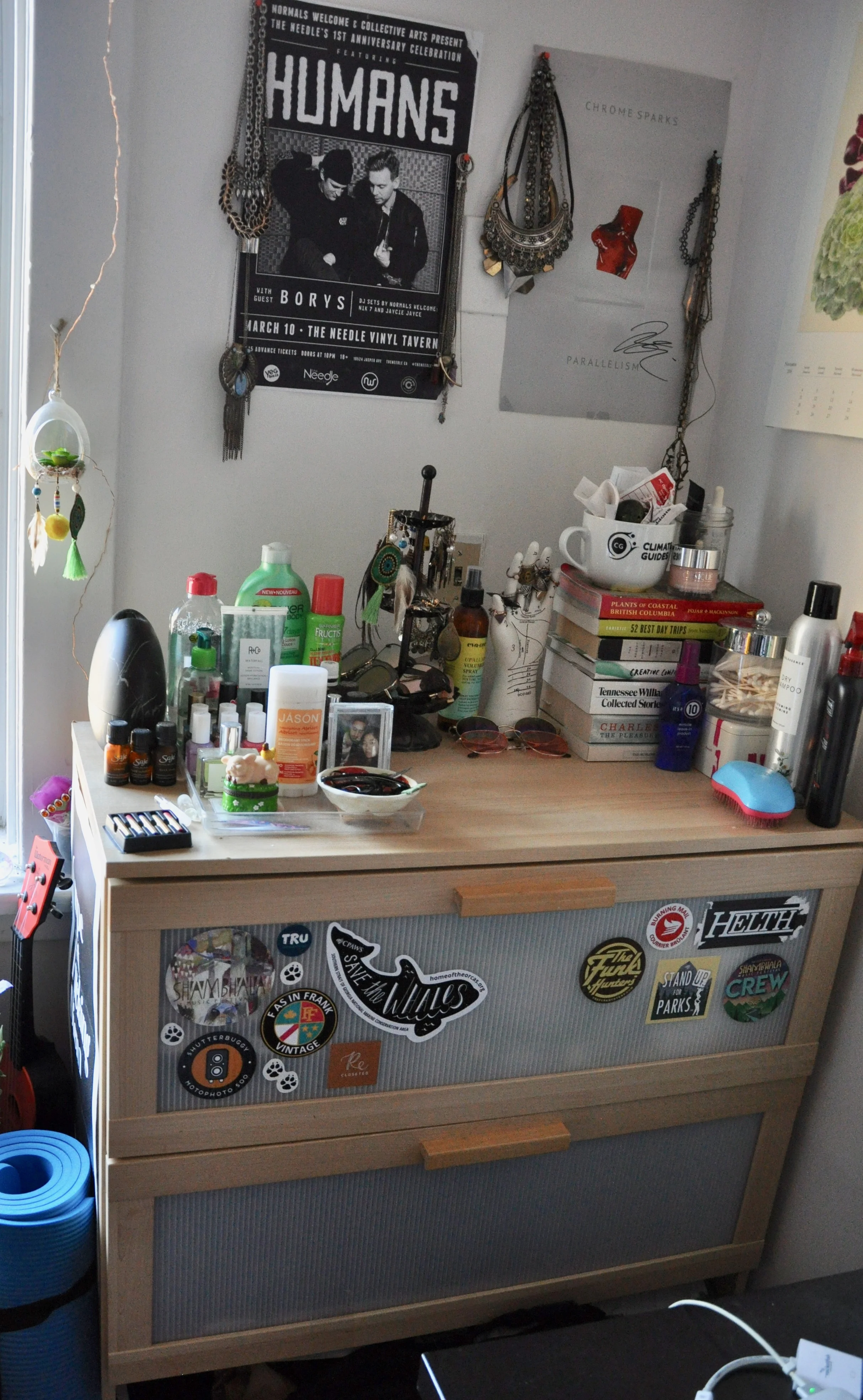 In these drawers, I keep my pants and heavier sweaters.