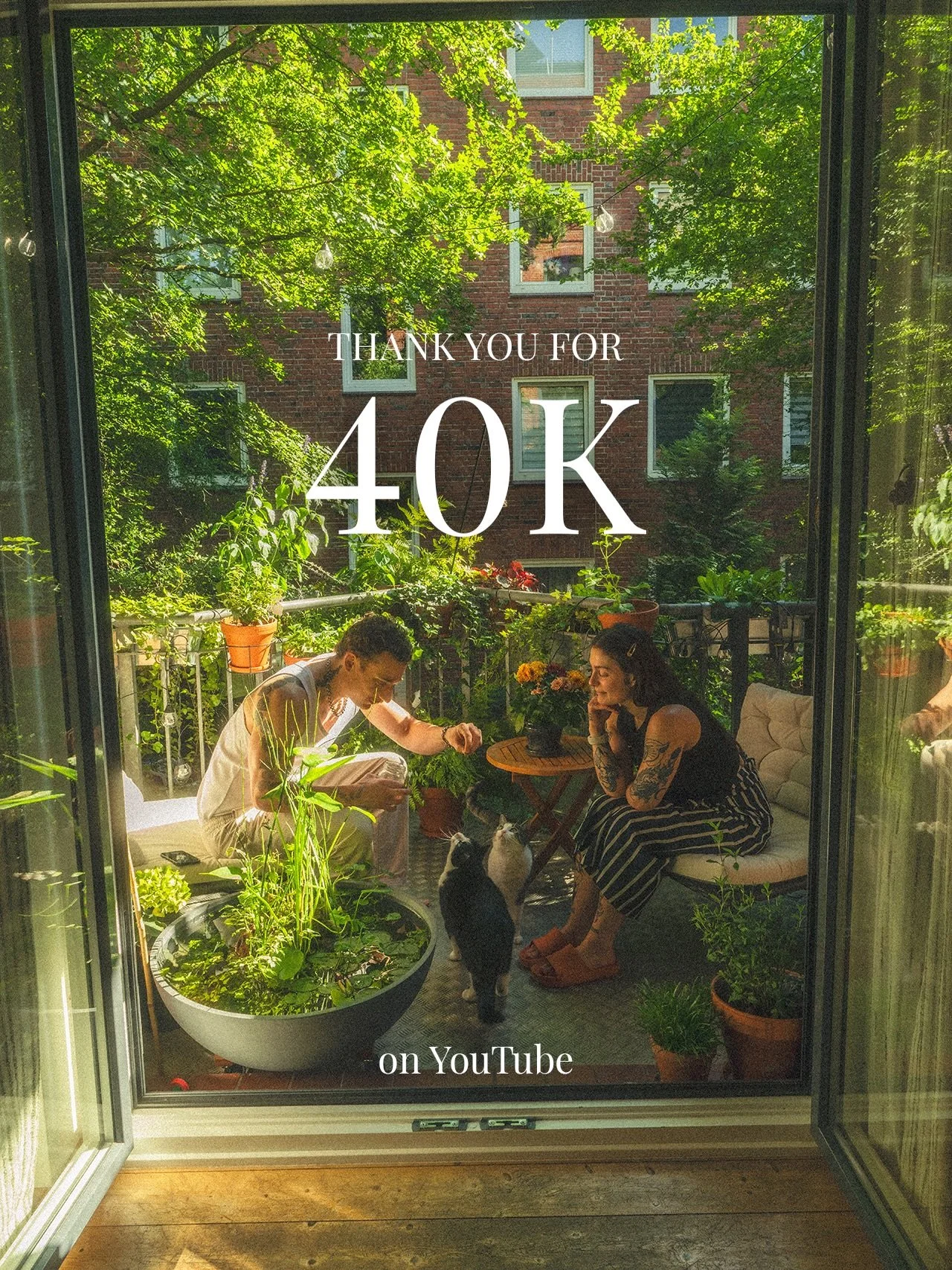 40K on YouTube! 💚💚💚

Over the past months, YouTube has become a place we genuinely love creating for. There&rsquo;s something about long-form videos that feels much more honest and natural to us 🐈🐈&zwj;⬛ having the time to actually tell a story,