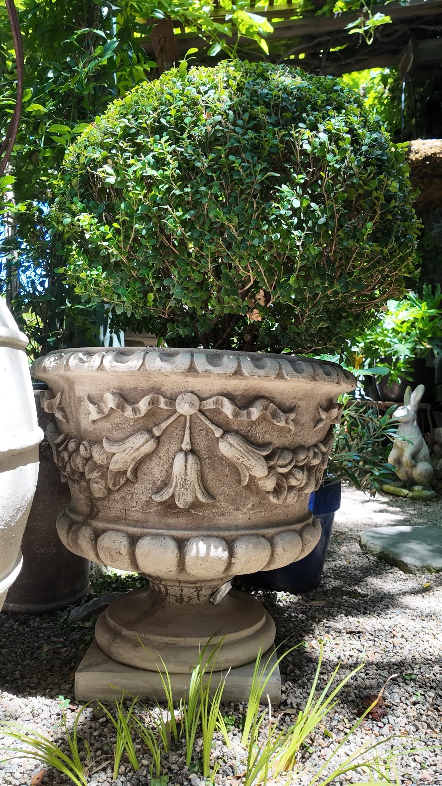 Festooned Garden Urn