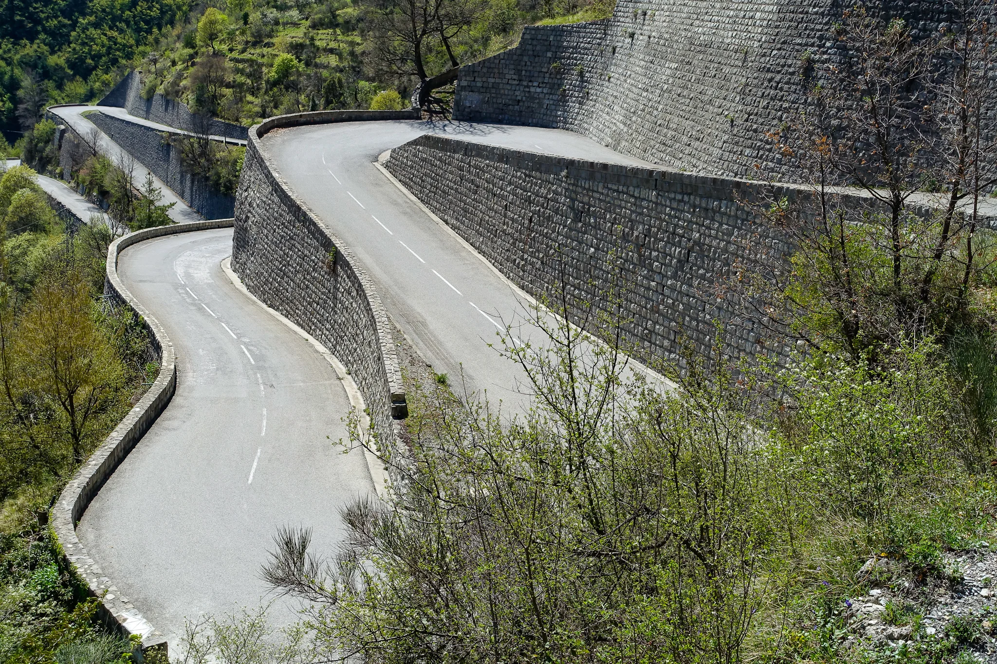 The road to the Col de Turini.