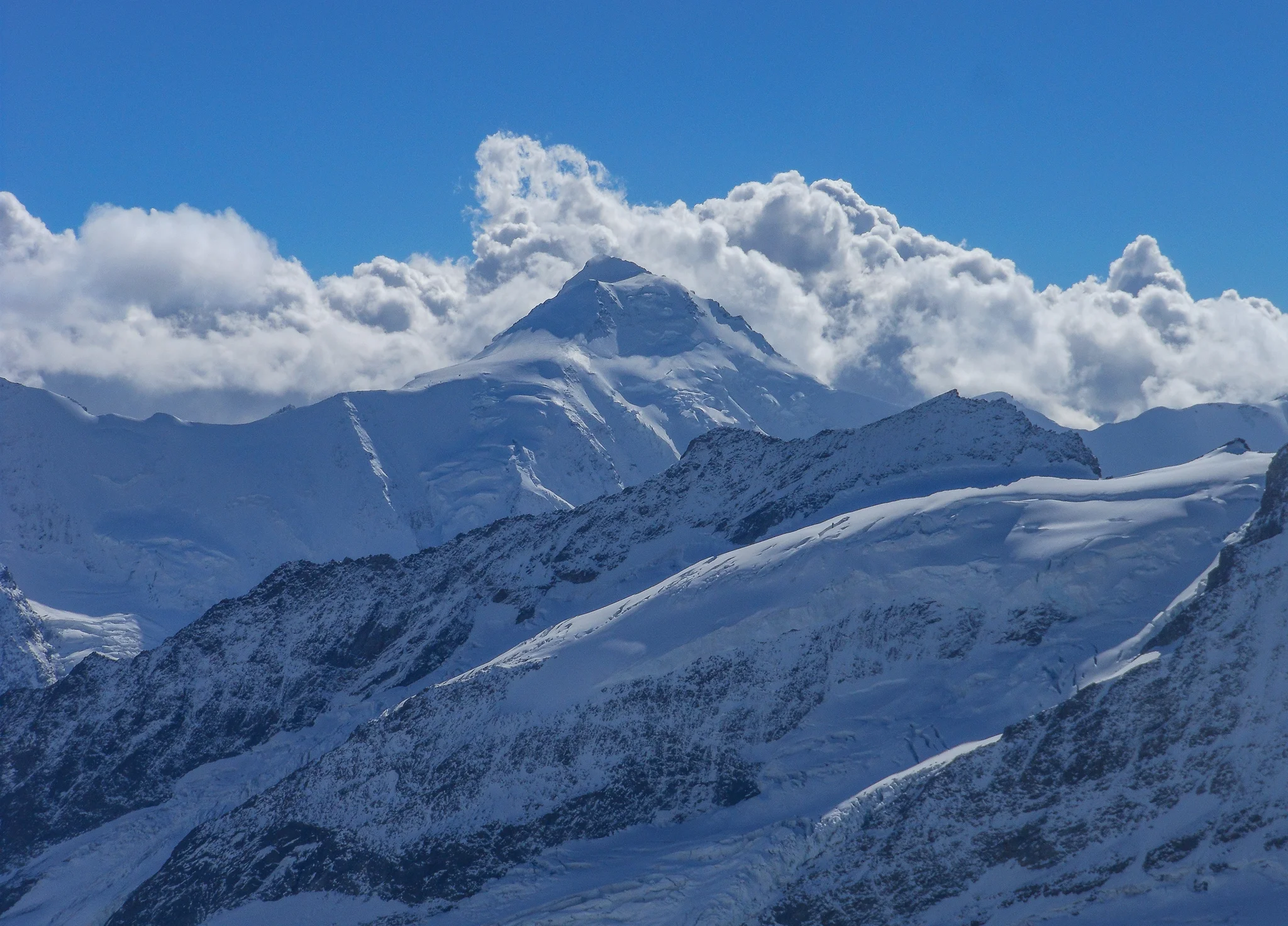 A VIEW SOUTH TO THE ALETSCHHORN.