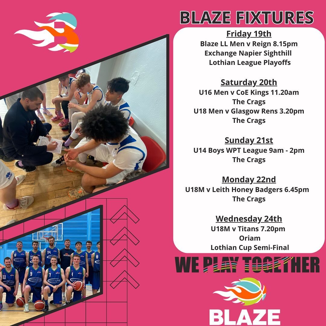 Upcoming Blaze fixtures for this week

#weplaytogether #goblaze #blaze