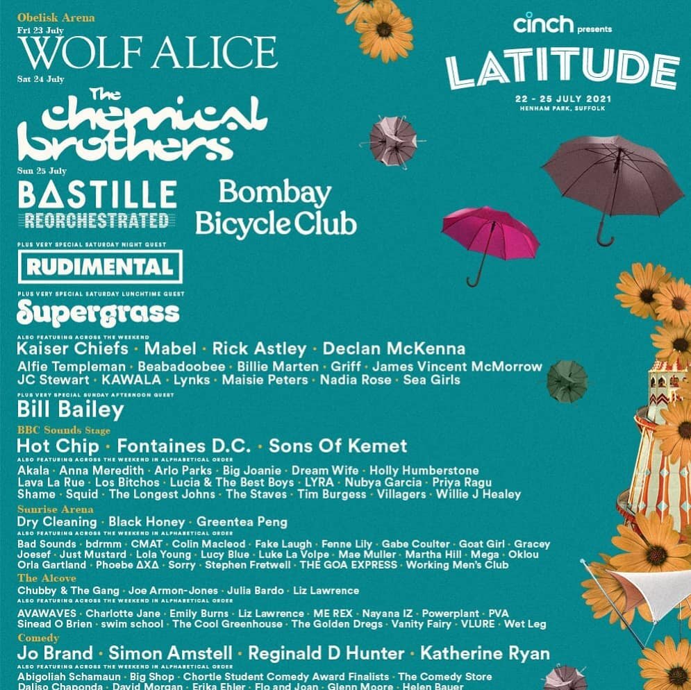 Yaaay!! @wearevillagers join the wonderful lineup for @latitudefest playing the @bbcsounds Stage on Sat 24th July. 😁👏😁👏