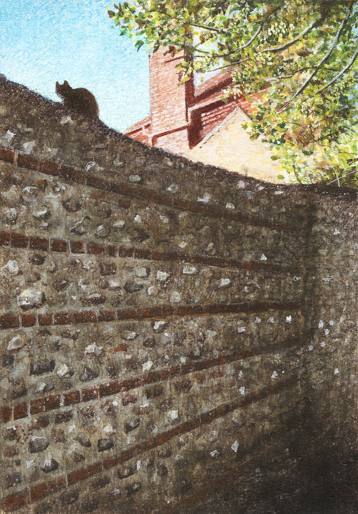 Peter Messer - Flint Wall and Cat.jpg