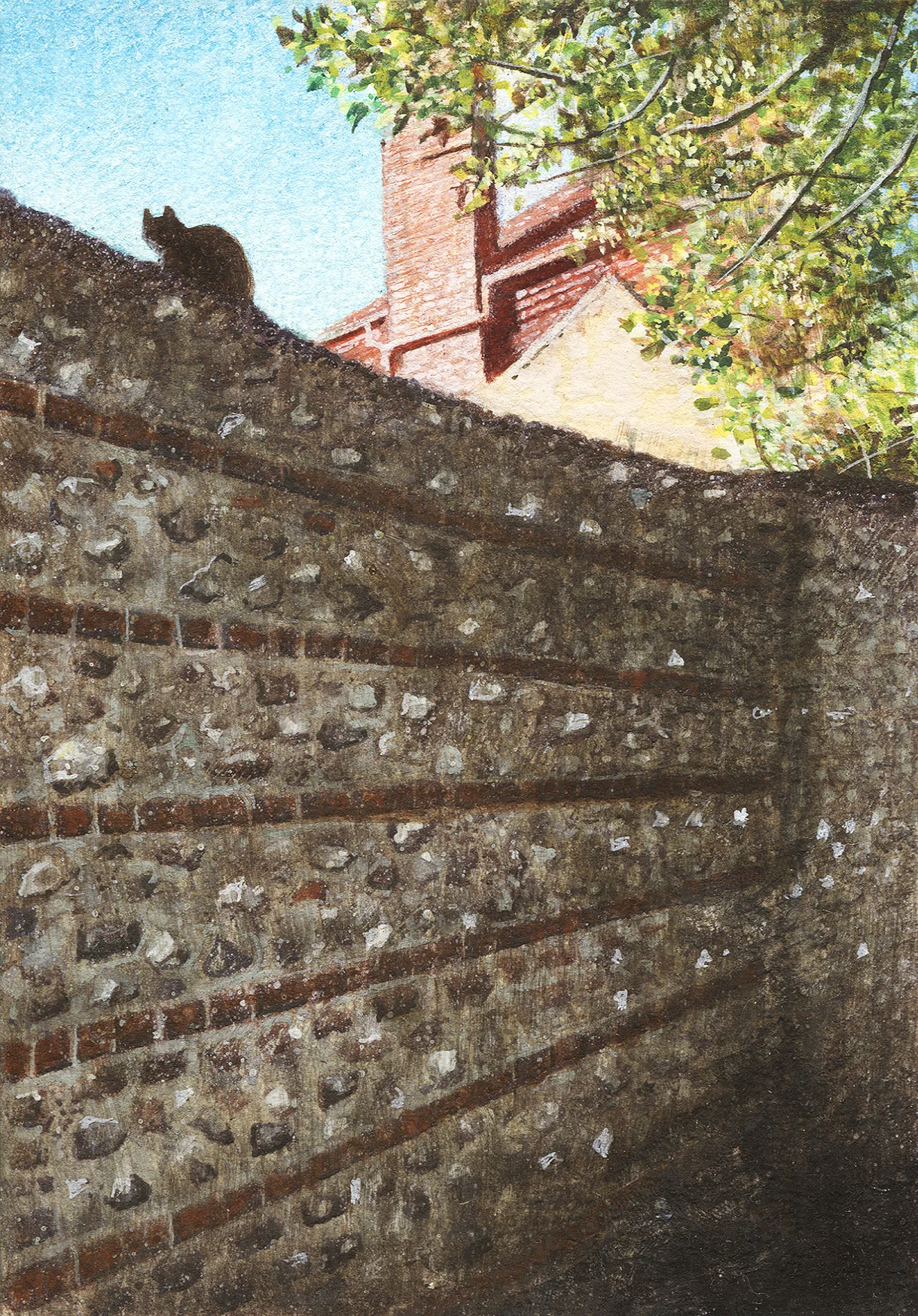 Peter Messer - Flint Wall and Cat.jpg