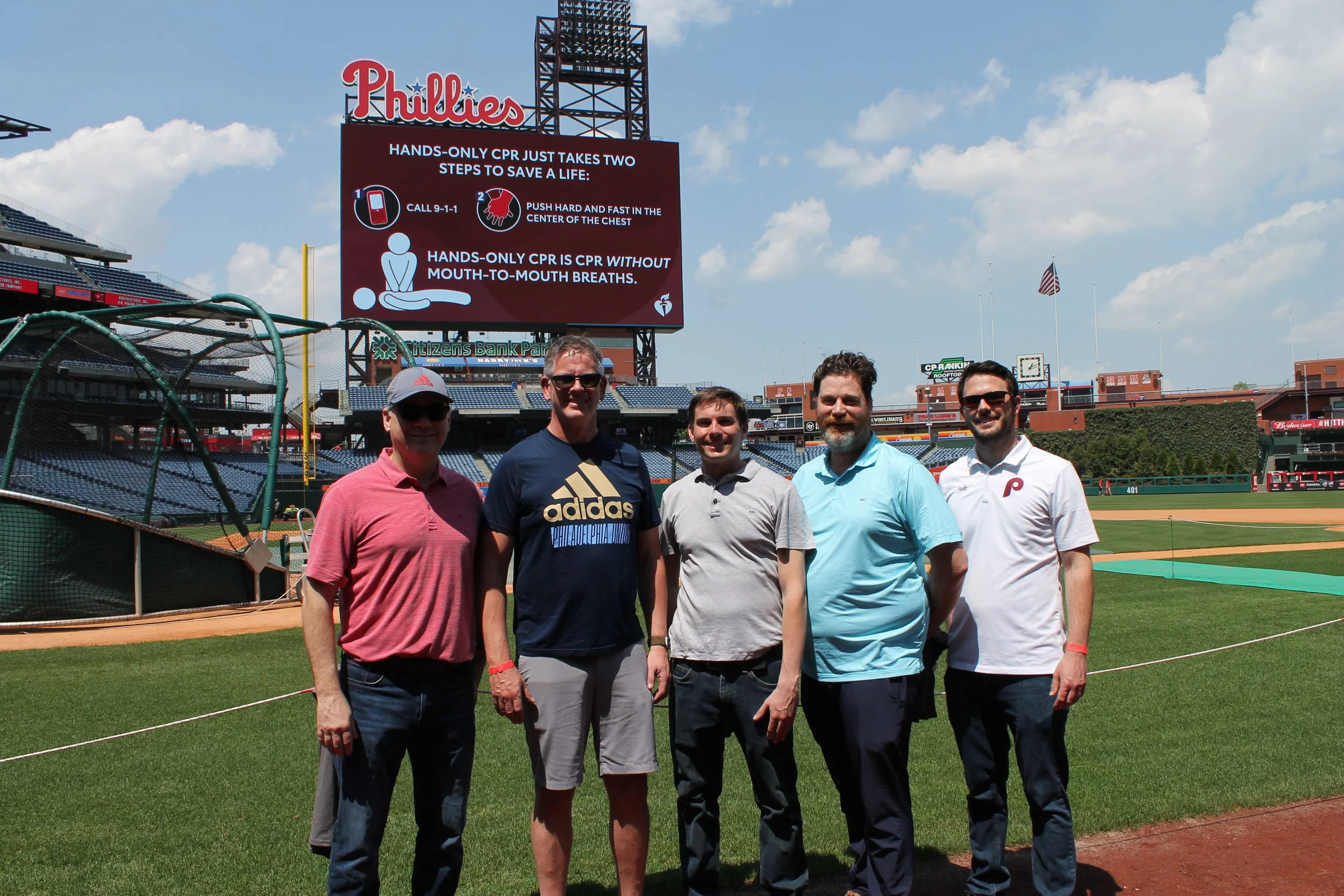 Batter up! Wick Fisher White Supports American Heart Association Hard Hats with Hearts Homerun Derby