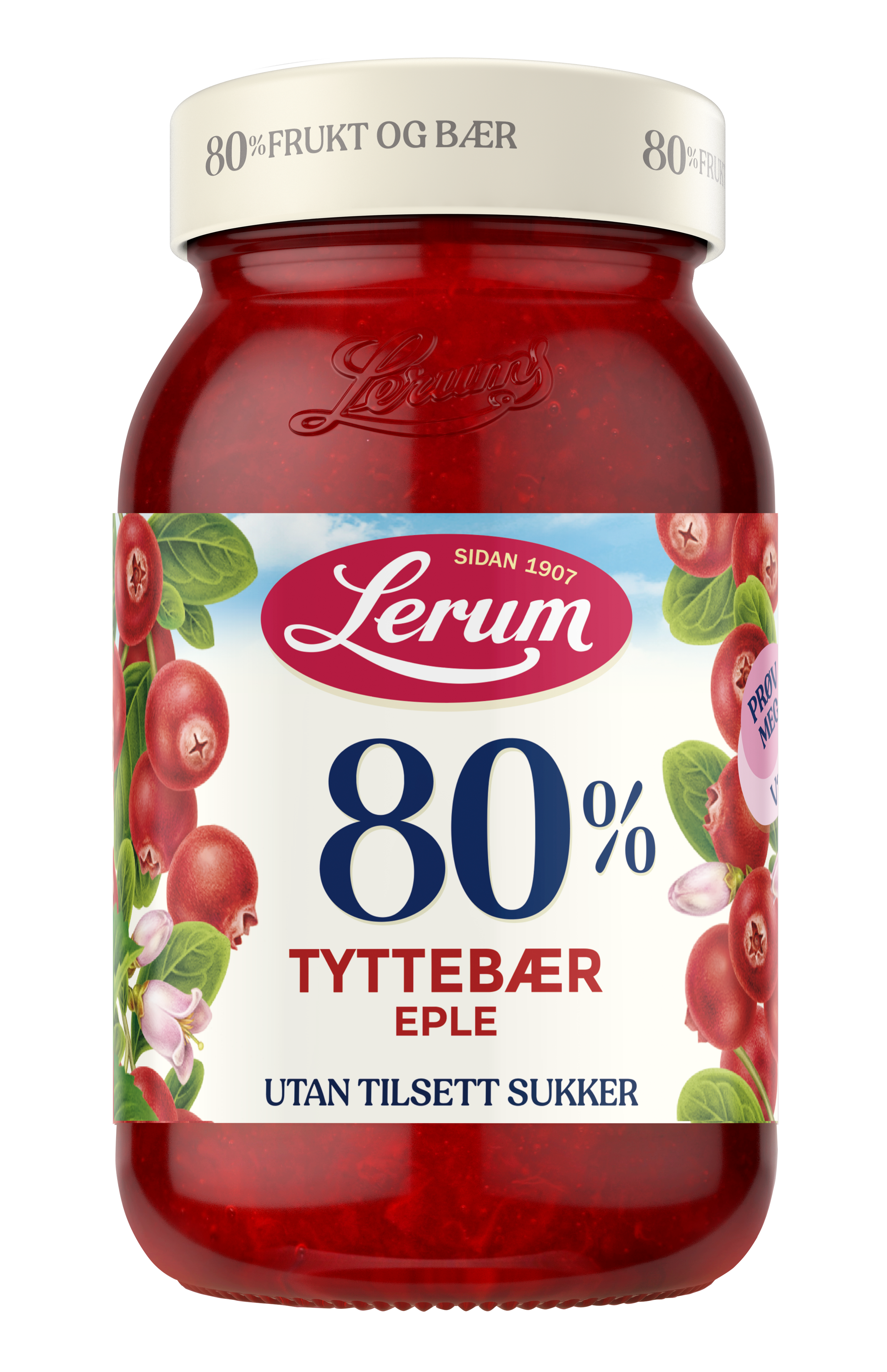 80% Tyttebær blir til 80% Tyttebær Eple