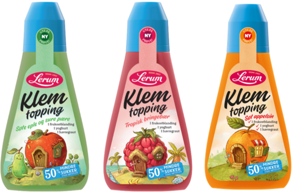 Lerum lanserer Klem Topping – ekte frukt og bær med spennende smaker