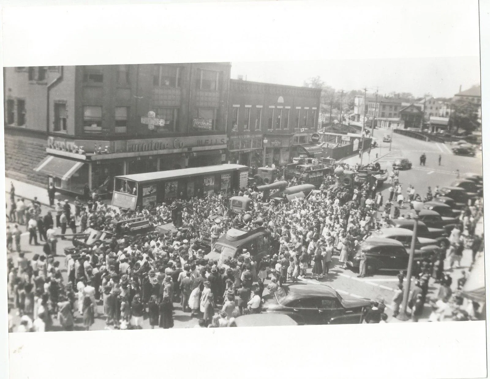 December 7, 1941 &ndash; Pearl Harbor Remembrance Day

Today we remember those who were lost at Pearl Harbor and the many lives that changed forever that day.

This parade photograph from downtown Natick, likely from the late 1940s, shows the town ga