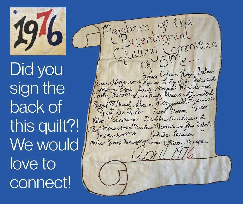 📣📣📣Calling all members of the Natick High School Class of '83! Did you create a bicentennial quilt with Ms. Mehal in 5th grade at Ben Hem? Do you know someone who did? We're rededicating the quilt at the Morse Institute Library Natick on Thursday,