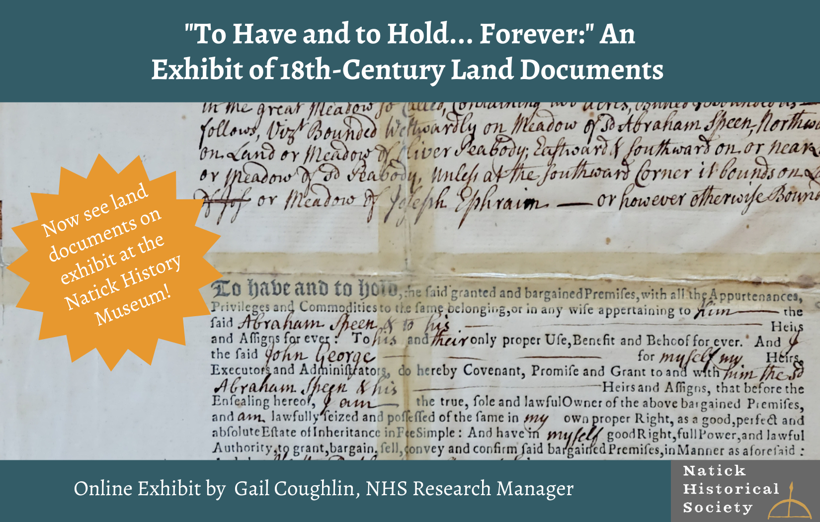 Current Exhibitions — Natick Historical Society