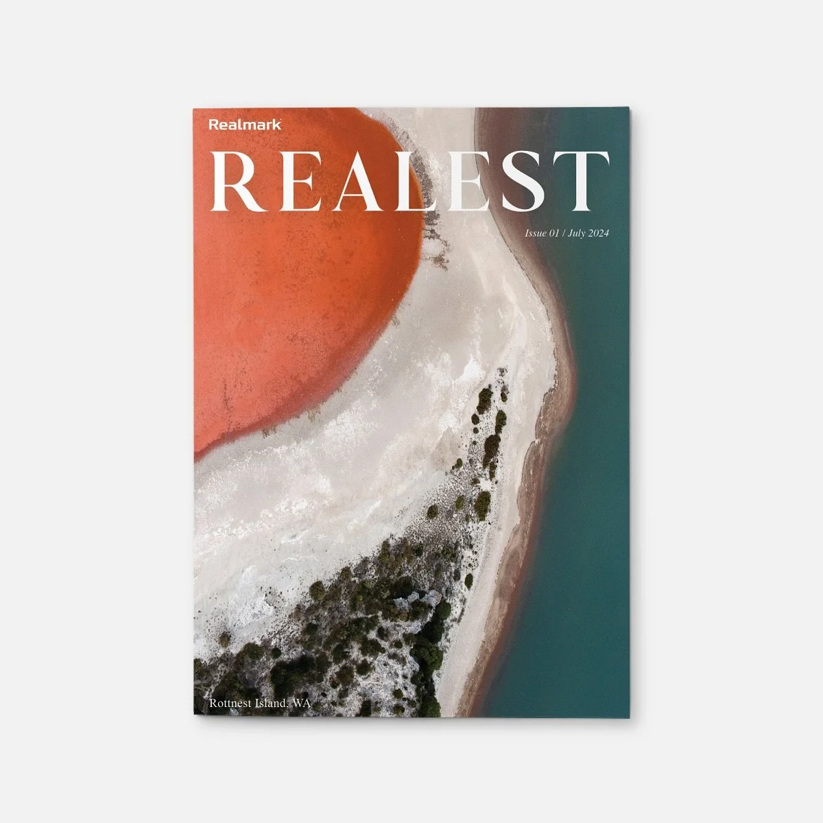REALEST Issue #1, July 2024.

Publication design for Realmark&mdash;a 44-page print and digital magazine for real estate buyers and investors.

What I loved about this project was creating something that stood out in the real estate space&mdash;focus