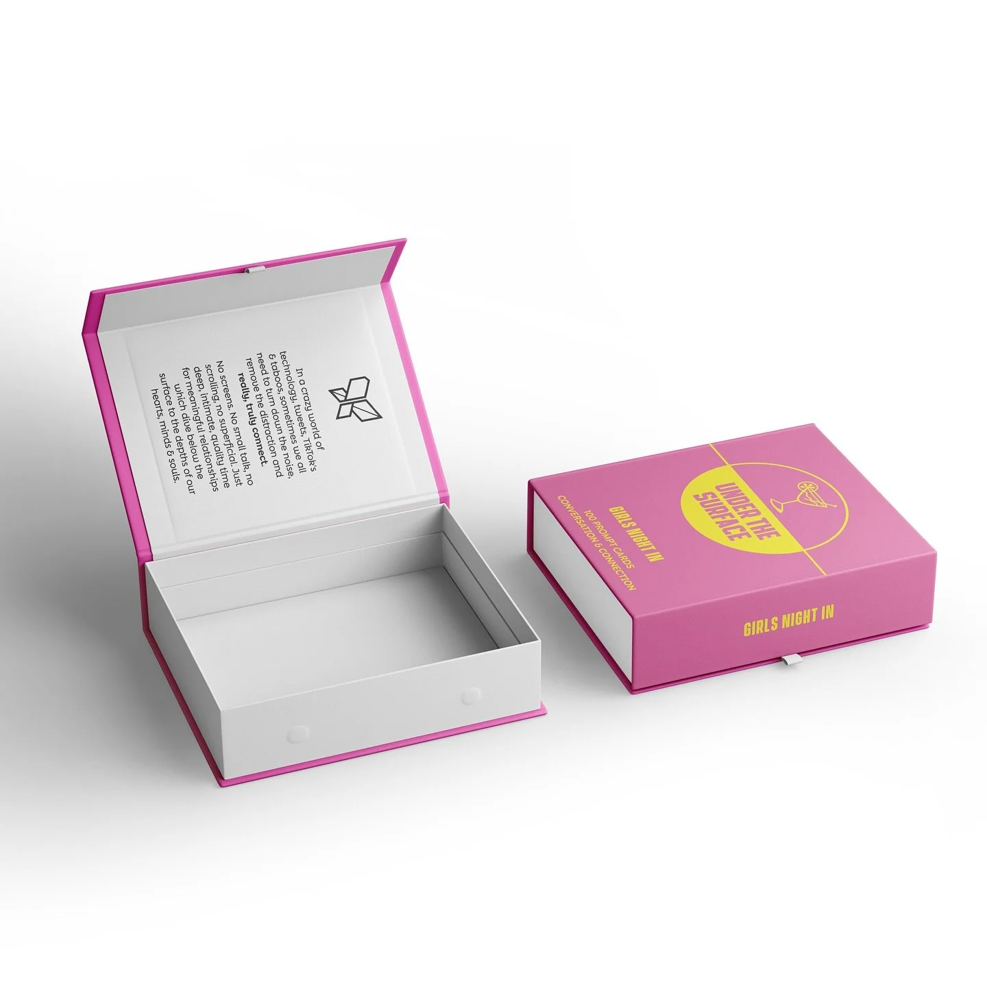 Had so much fun working with this bright and bold brand palette for Breanna May! Designed the logo and packaging for Under The Surface conversation and connection prompt cards&mdash;a set of 4 that&rsquo;s as vibrant as the conversations they inspire