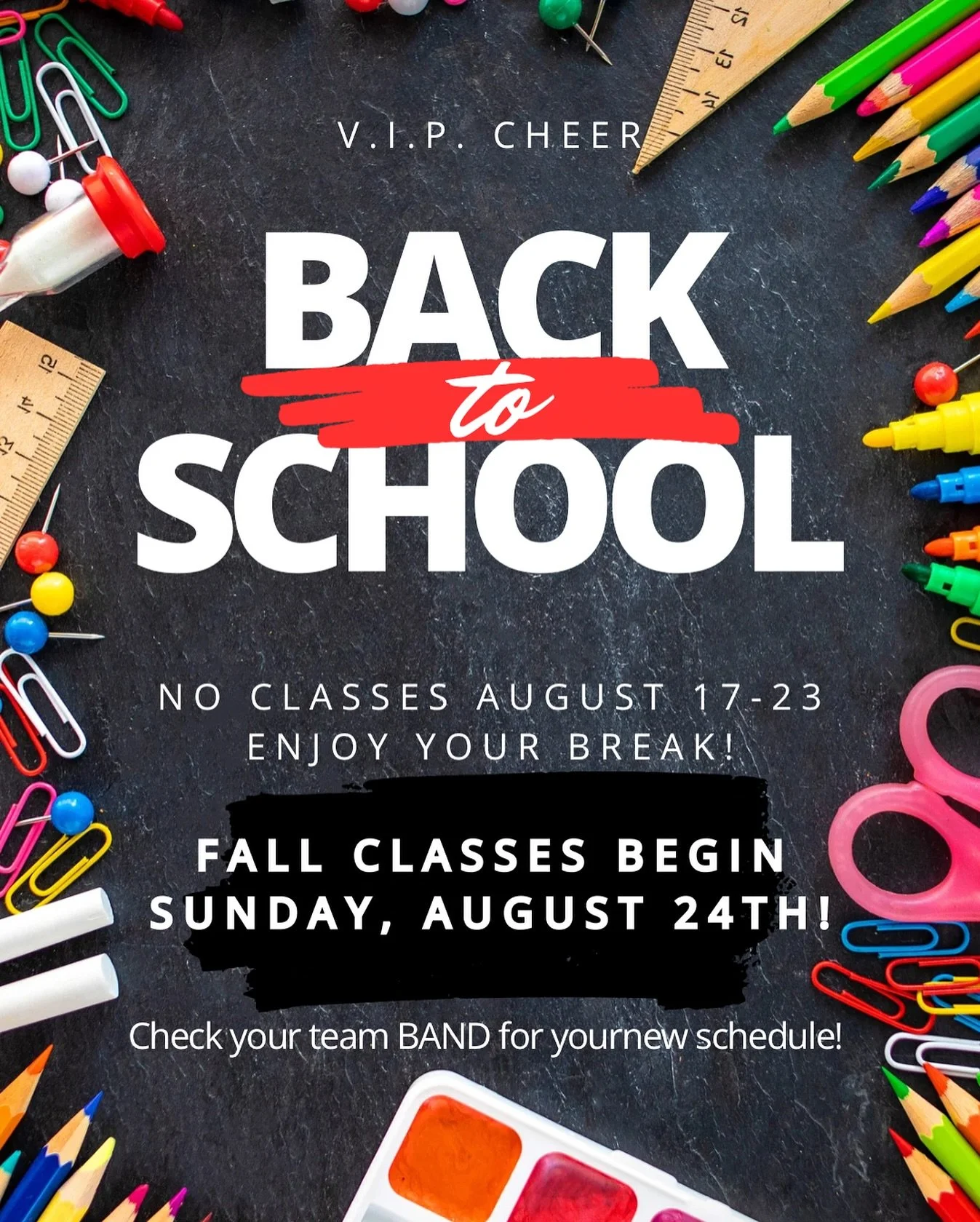 Join us this Saturday for our Cotton Candy &amp; Cartwheels open house from 9:30-11:30 and our Sugar Rush cheer clinic from 11:30-1! 🍭🍬🍩

We will take a back-to-school break the week of August 17-23rd. The gym will be closed during this time. 

We