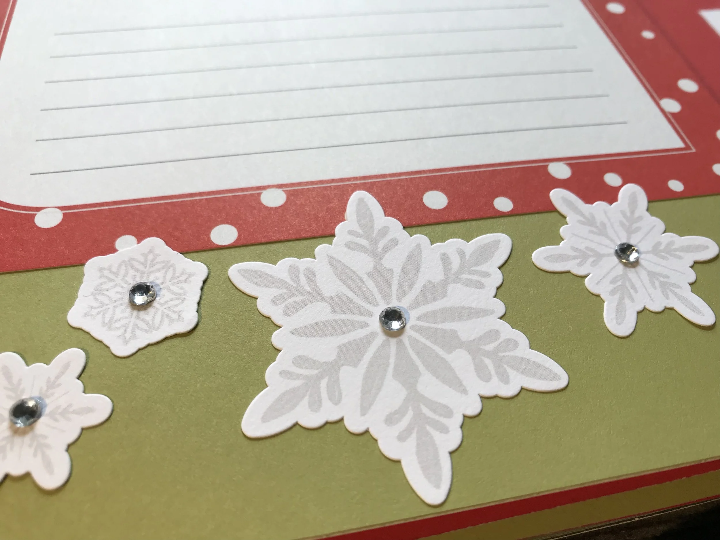 The addition on the Bitty Sparkles adds some whimsy to the snowflake stickers.
