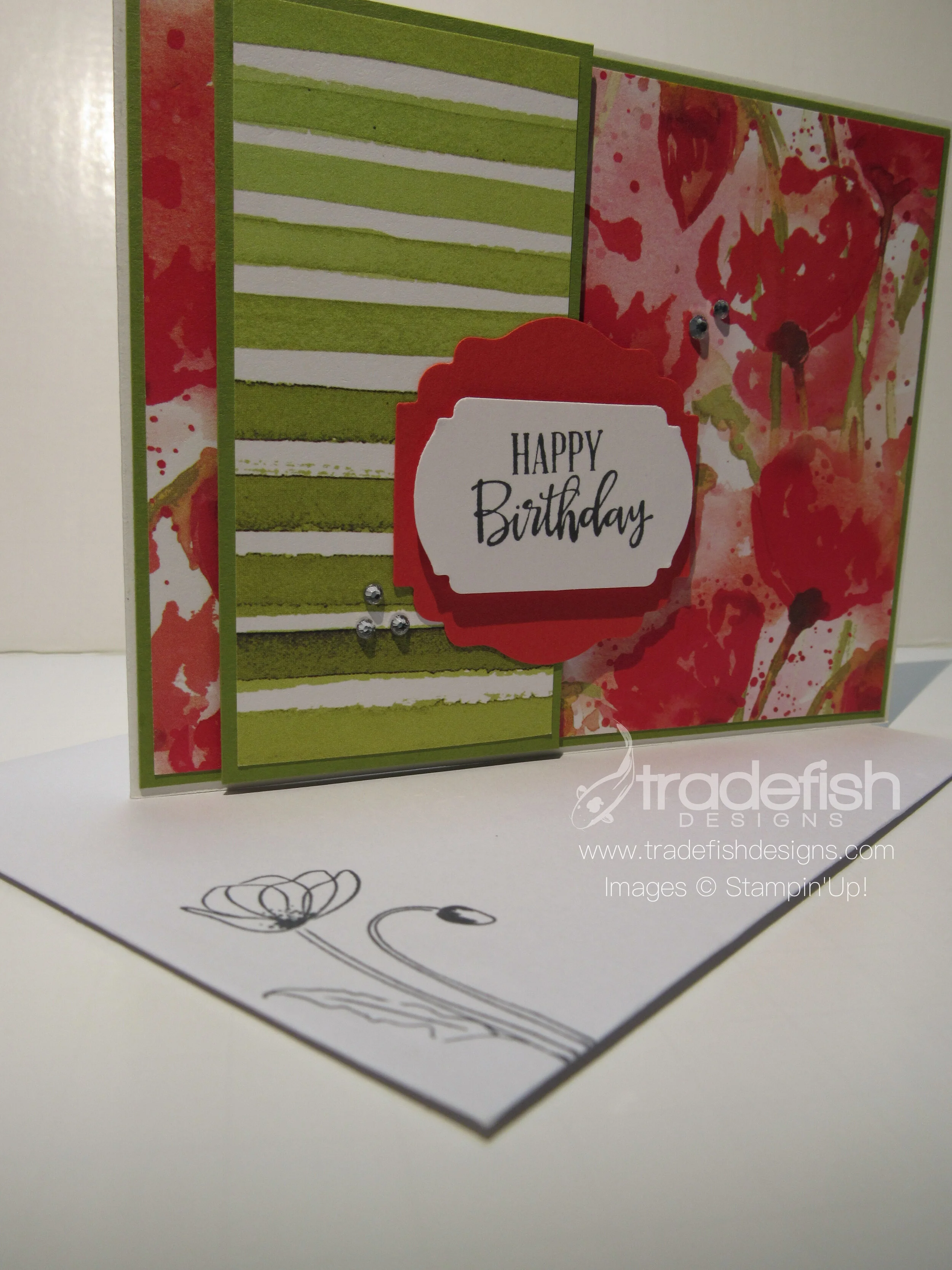 Peaceful Poppies Birthday Card