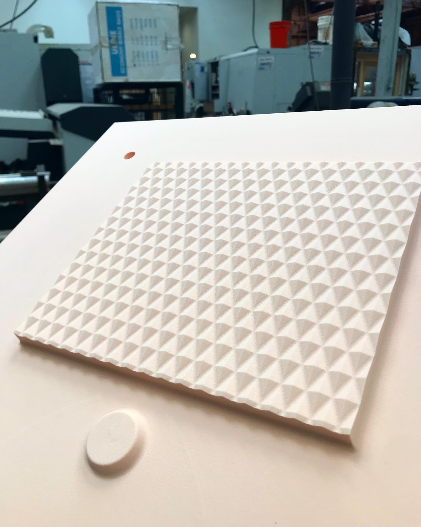 Our CNC router is looking forward to the weekend! Between Urethane Binders for cope and drag molding and amplifier chassis we have been running it nonstop. Here&rsquo;s a part we made for OK Foundry out of high density foam. #smallbusiness #foundry #