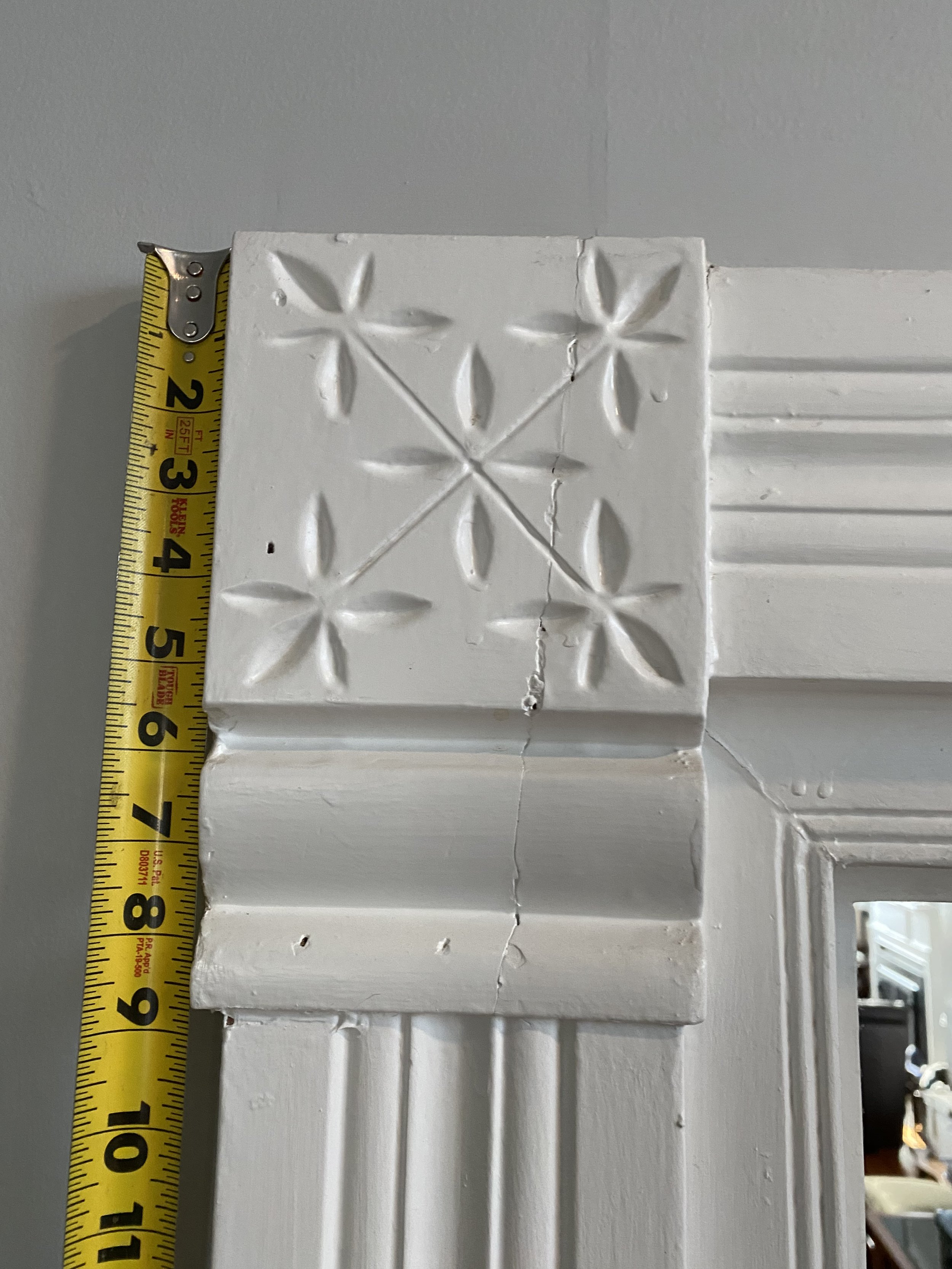 Crumbling historic moulding