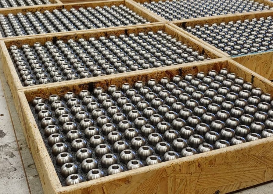 Tektonics Design Group | Contract Manufacturing | Stainless steel parts in custom foam pallets